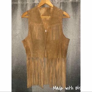 TRADE DO NOT BUY Fringe Open Front Western Vest Women’s Size S/M